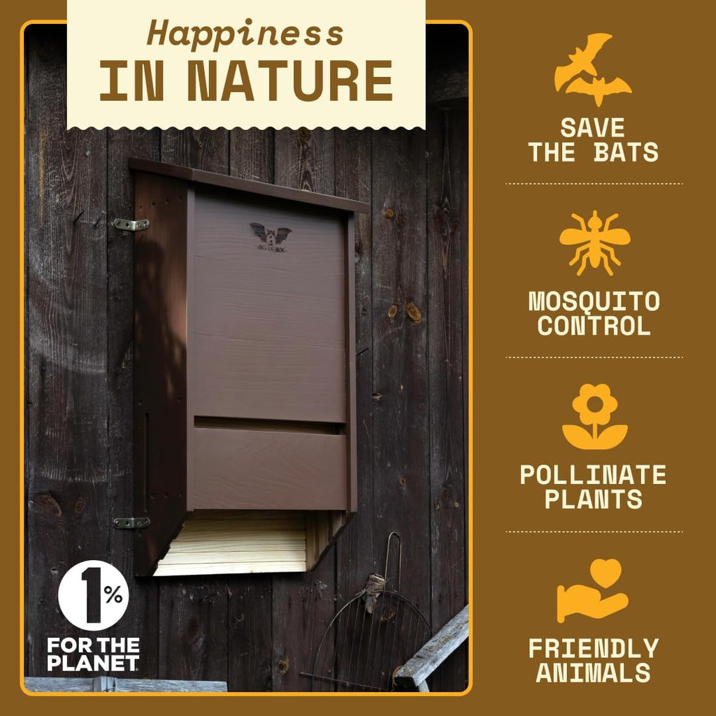 Bat House for Outdoors - Extra Large 3 Chamber, Brown, 200 Bats