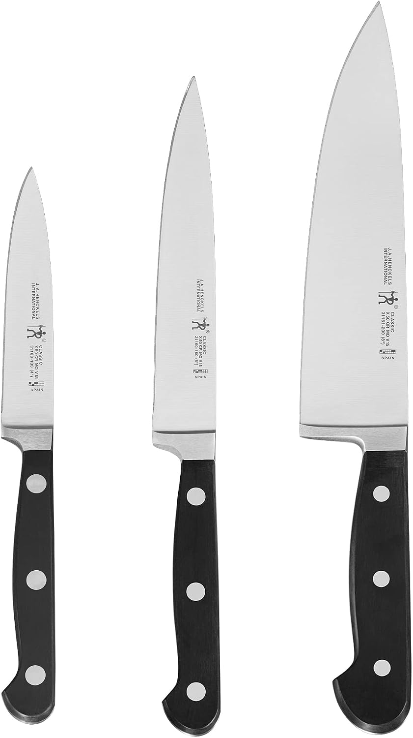 Classic 3-Pc Starter Chef Knife Set, Razor-Sharp German Engineered