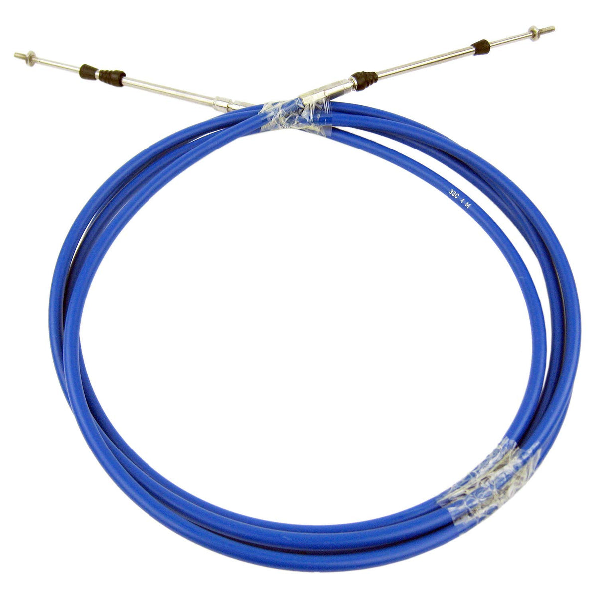 Marine 33C Throttle Shift Remote Control Box Cable For Yamaha Outboard Engine Boat Motor Steering System Blue (30FT, 2 PCs)