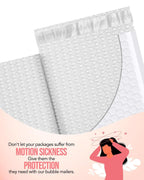 White Bubble Mailers 6x10" 500 Pack Padded Envelopes Self Seal