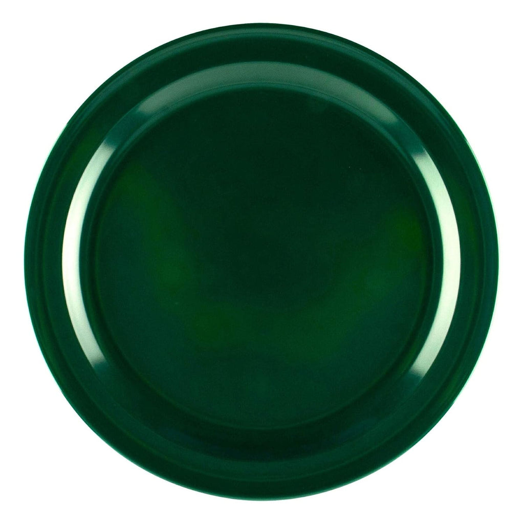 9" Green Supermel Hunter Round Dinner Melamine Plate (Set of 12)