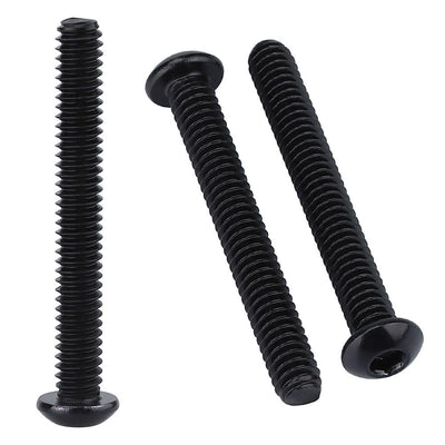1/4-20 x 1-3/4" (20 Pack) Button Head Socket Cap Screws Bolts, Stainless Steel 304 (18-8), Allen Hex Drive, Coarse Thread, Fully Threaded, Black Coated