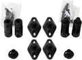 4 Black Universal Satellite Speaker Mounts/Brackets for Walls and Ceilings 1VE (Black, 4 Pack)