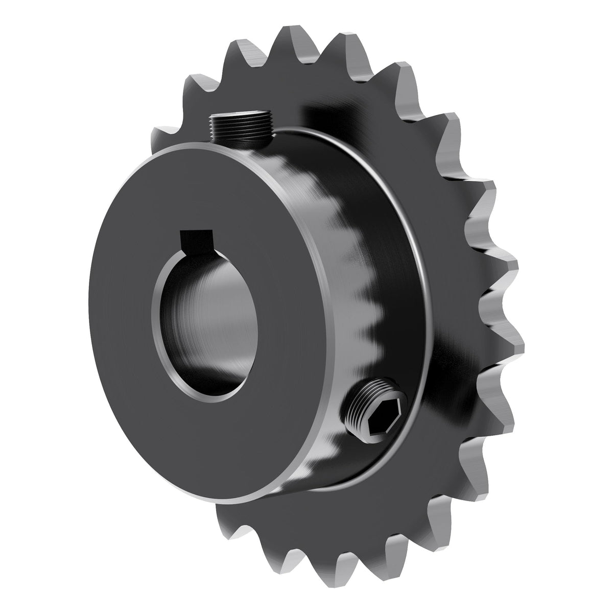 FOCMKEAS 22 Tooth Roller Chain Sprocket, 25 Chain, 17mm Bore, Kw