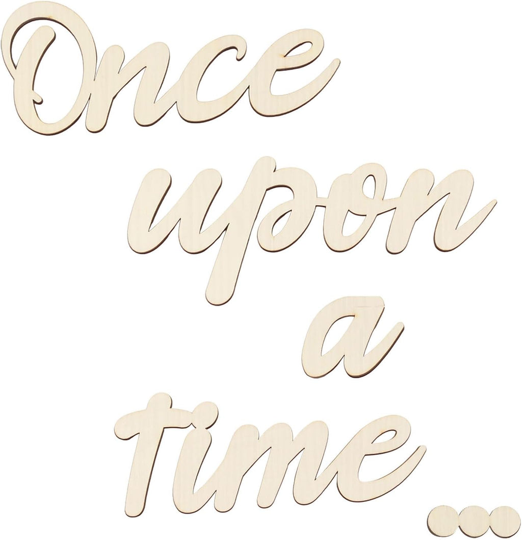 Once Upon a Time Sign Nursery Decor Once Upon a Time Wood Sign Wall Decor for Reading Corner Kids Room Family