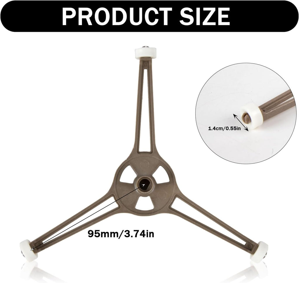Microwave Turntable Ring, 9.6" Plate Roller Support Replacement | Durable plastic Spinner Microwave Oven Glass Plate