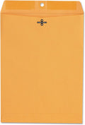 35264 Kraft Clasp Envelope, Side Seam, 28lb, 9 x 12, Light Brown, 100/Box