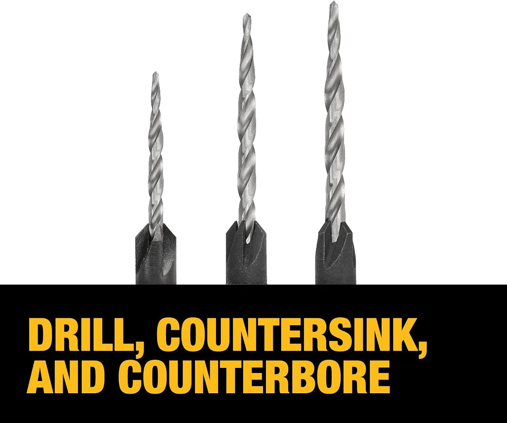 DEWALT Countersink Drill Bit Set #6, #8, #10, 3-Piece (DW2535)