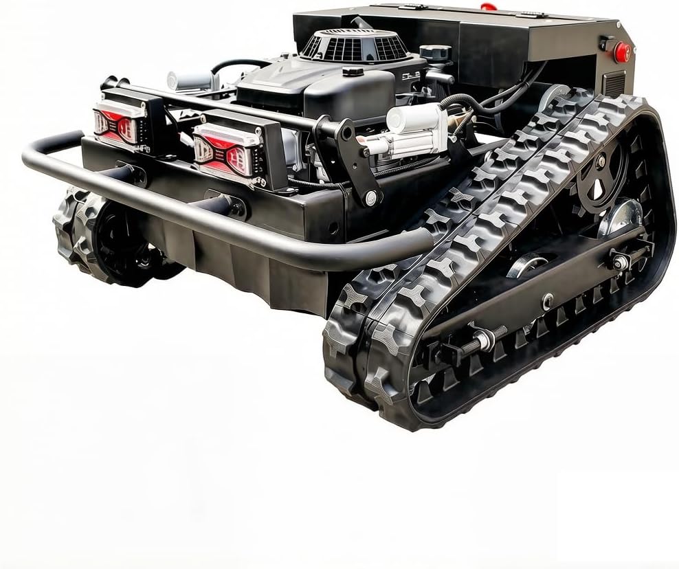 Remote Control Robot Lawn Mower 9.5 Horsepower, All Terrain Tracked Lawn Mower 50 ° Climbing, Remote Control