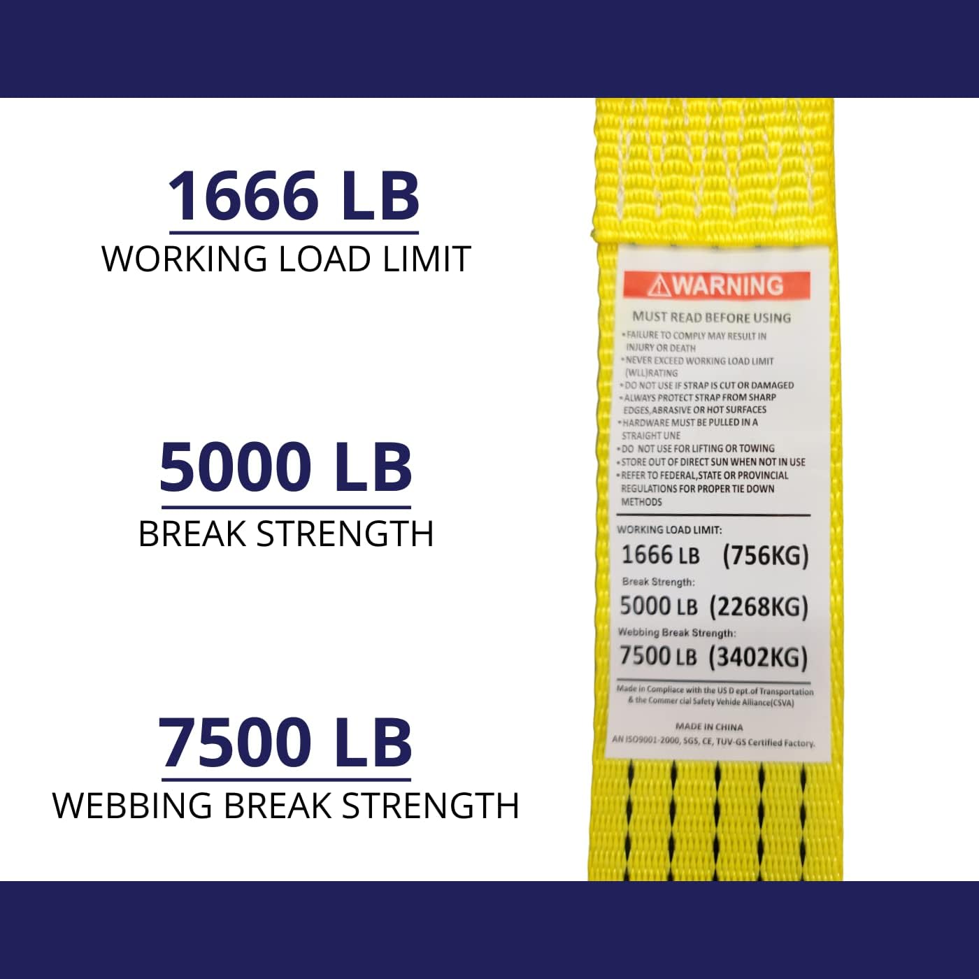 Ratchet Tie Down Straps, 2 in x 15 ft, 5,000 lb Breaking Strength, J-Hook, 6-Pack
