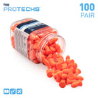 Protechs Contoured for Comfort Ear Plugs, NRR 32, 100 Pair, Orange