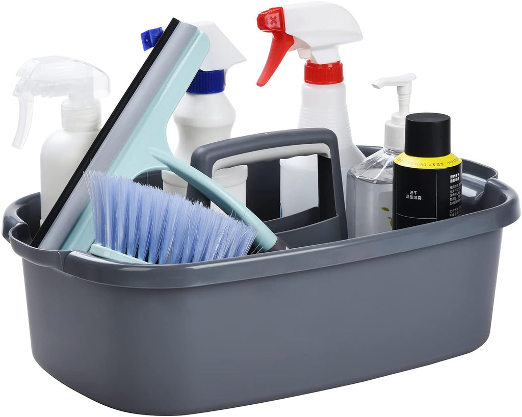Large Cleaning Caddy with Handle, Tool Storage Basket Organizer, Sturdy Pail Bucket Organizer, Household Bucket for