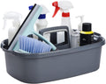 Large Cleaning Caddy with Handle, Tool Storage Basket Organizer, Sturdy Pail Bucket Organizer, Household Bucket for