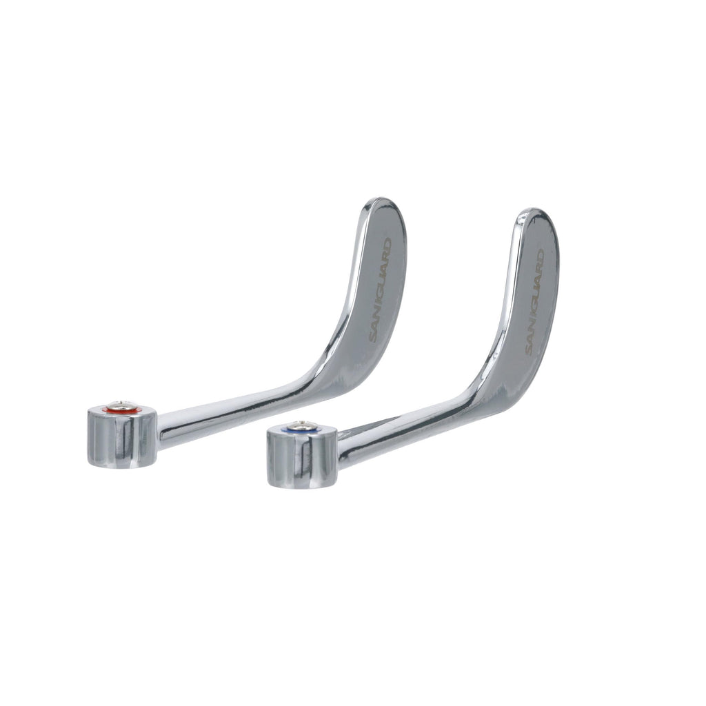 Encore Wrist Blade Handles, Universal, 6", Chrome Plated, Includes: Indicators & Screws (Pair), ADA