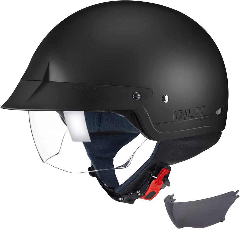 M14 Half Open Face Motorcycle Helmet, DOT Approved | More Coverage while Still Keeping Weight Minimum