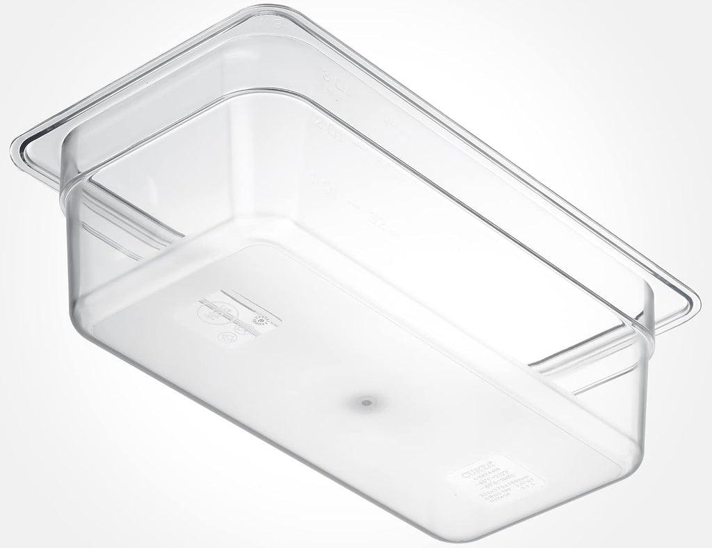 6-Pack 1/3 Size 4" Deep NSF Polycarbonate Food Pans | Dishwasher & Freezer Safe Clear Container for Prep Tables