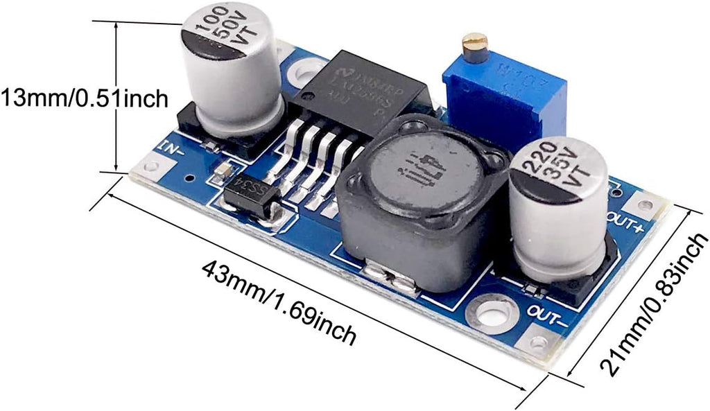10 Pack LM2596 DC-DC Buck Converter Step Down Module Power Supply DIP Output 1.25V-30V 3A