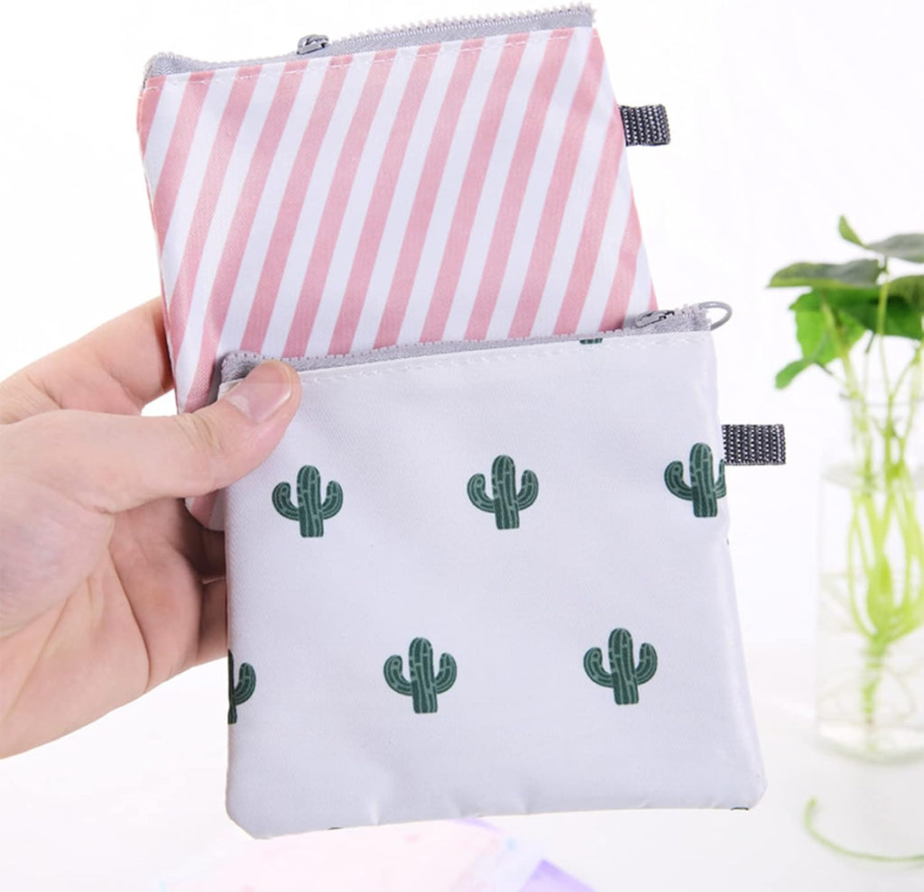 Sanitary Napkin Storage Bag,Menstrual Cup Pouch,9 Pack Portable Sanitary Napkin Pads Storage Bags Feminine