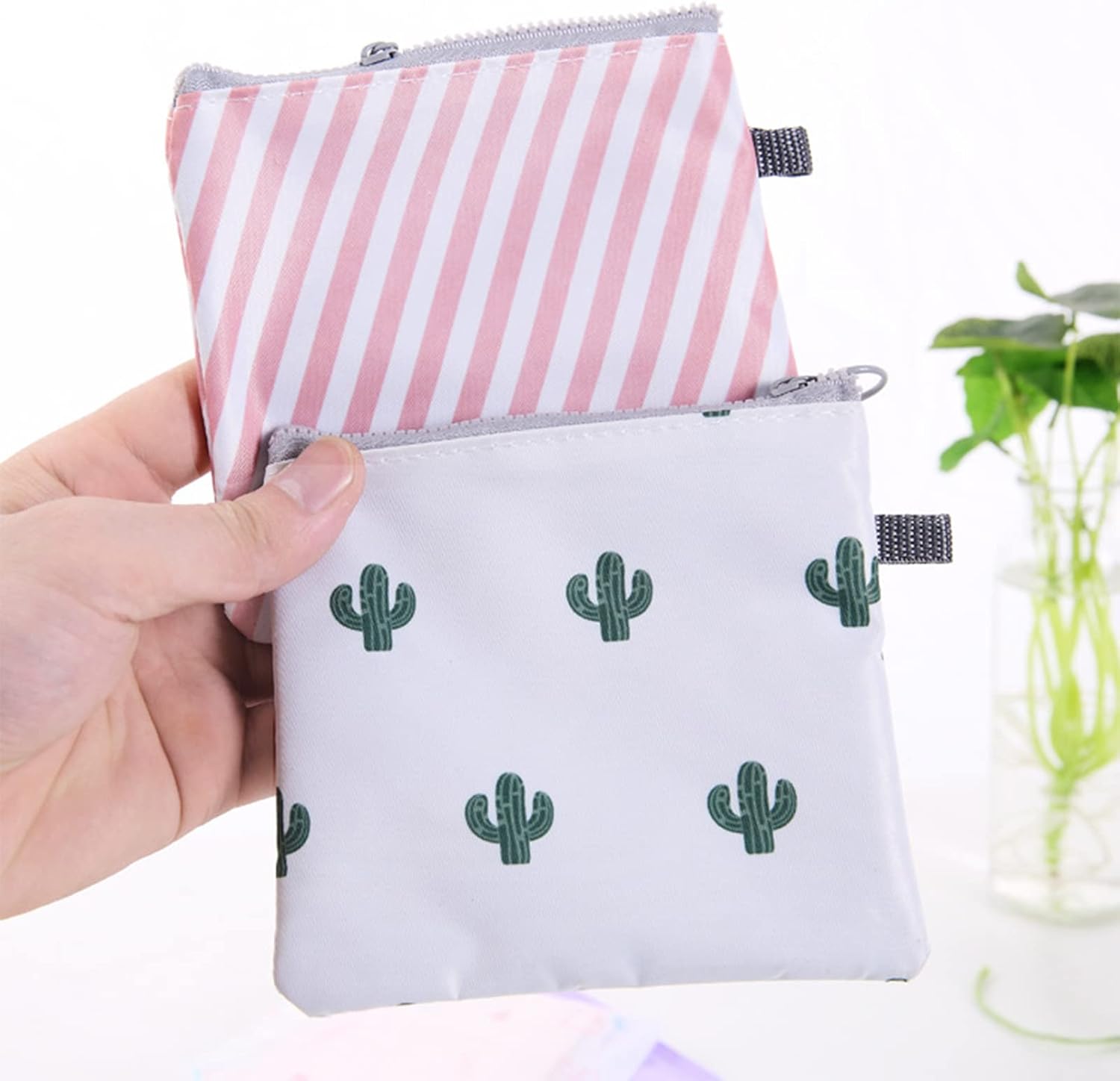 Sanitary Napkin Storage Bag,Menstrual Cup Pouch,9 Pack Portable Sanitary Napkin Pads Storage Bags Feminine