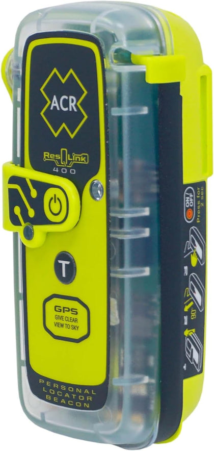 ResQLink 400 PLB - Satellite SOS GPS Personal Locator Beacon - 2921 | Global SOS Distress Beacon - Alerts Search &