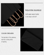 100-Pack Medium Size Gift Paper Bags with Handles Bulk 10.6"x8.3"x4.3" Black Party Kraft Shopping Bags