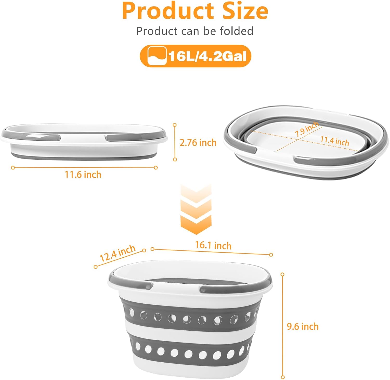 Compact Collapsible Laundry Basket, Small Size Pop-Up Hamper Perfect for Bedroom Side,Bathroom,Travel, Not for Large