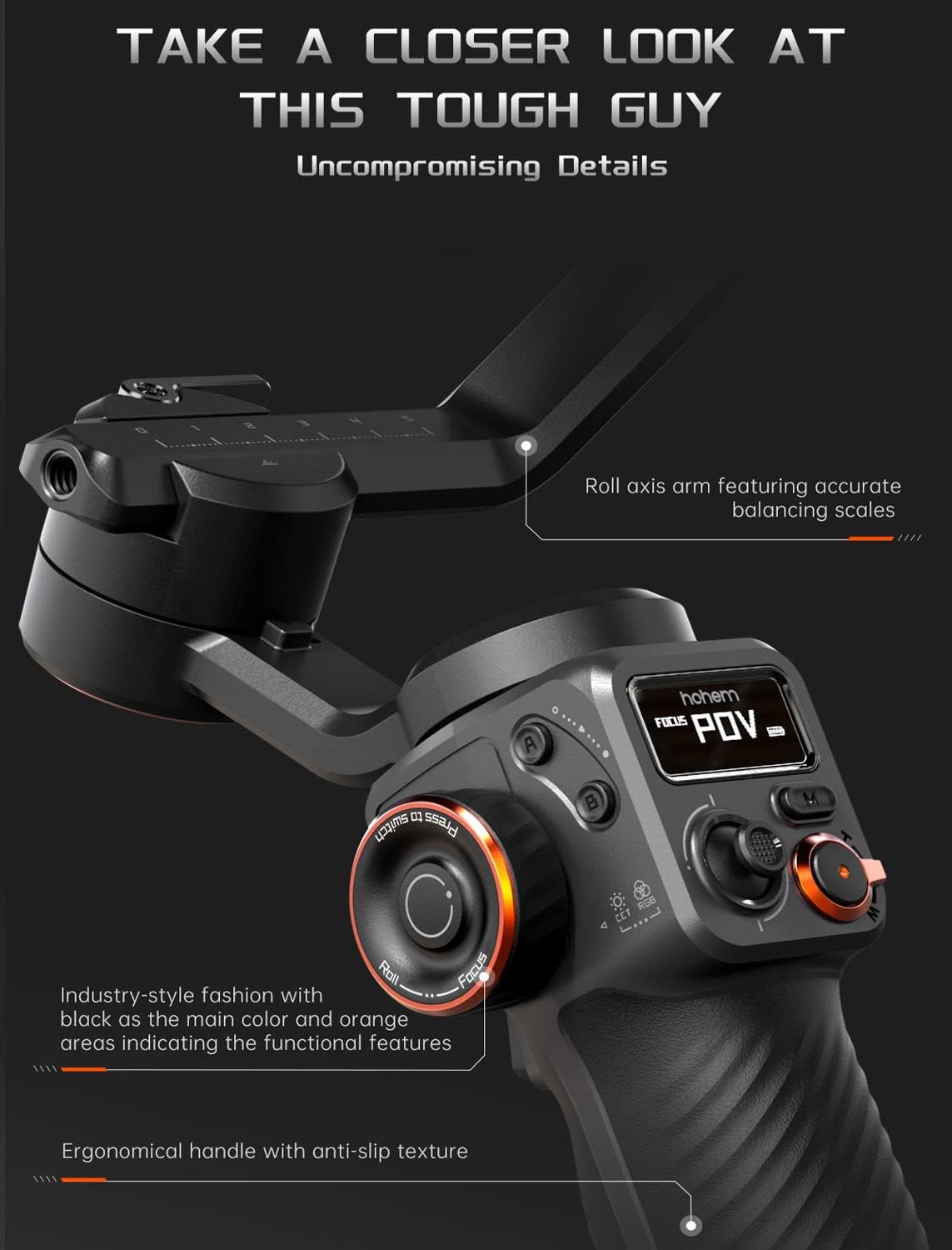 iSteady M6 Kit Gimbal Stabilizer for iPhone &Android,3-Axis Gimbal | AI Tracking,Magnetic Fill Light,0.91-inch OLED