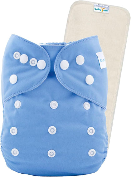 Reusable Cloth Diaper with Insert for Baby Boys Girls 8-35lbs