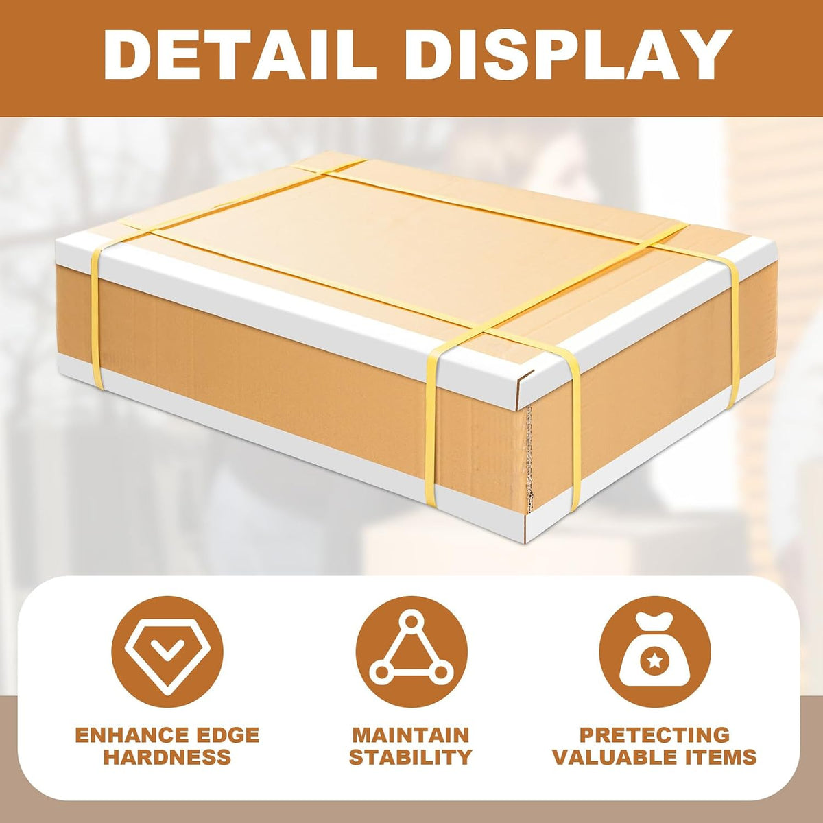 100 Pcs 1.89" x 1.89" x 12" Cardboard Edge Corner Protectors