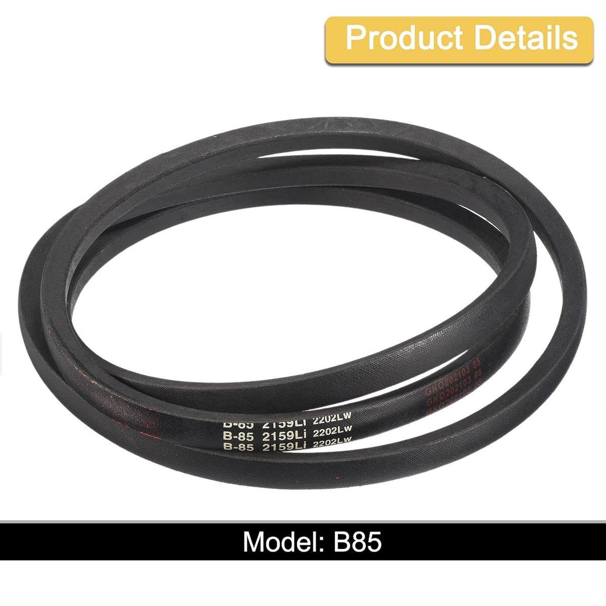 uxcell 3pcs B85 Classic Wrapped V-Belt, 88" Outer Circ B Profile V-Belt