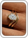 14K Gold Plated Stackable Rings for Women, Non Tarnish Cubic Zirconia Wedding Bands, Dainty Engagement & Promise