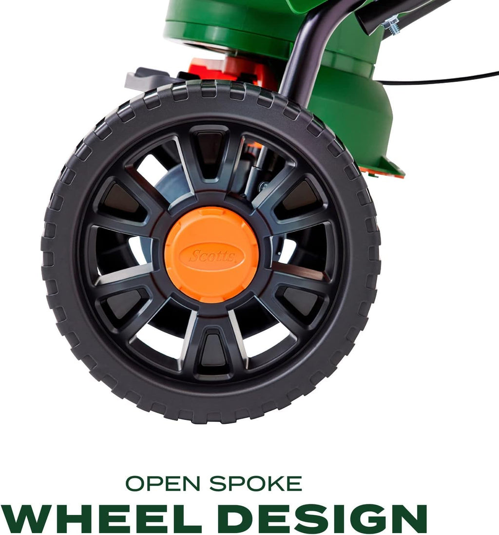 Turf Builder EdgeGuard DLX Broadcast Spreader for Seed, Fertilizer, Salt, Ice Melt, Holds up to 15,000 sq.ft.