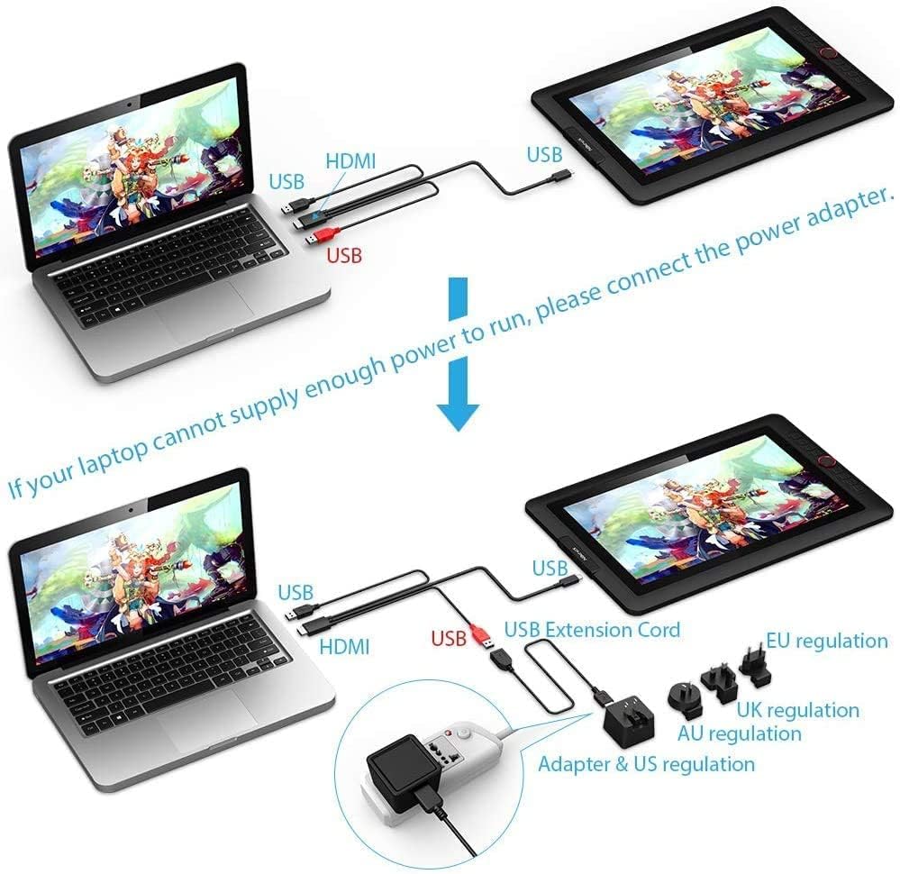 15.6" Drawing Tablet with Screen XPPen Artist 15.6 Pro Tilt Support Graphics Tablet Full-Laminated Red Dial (120%