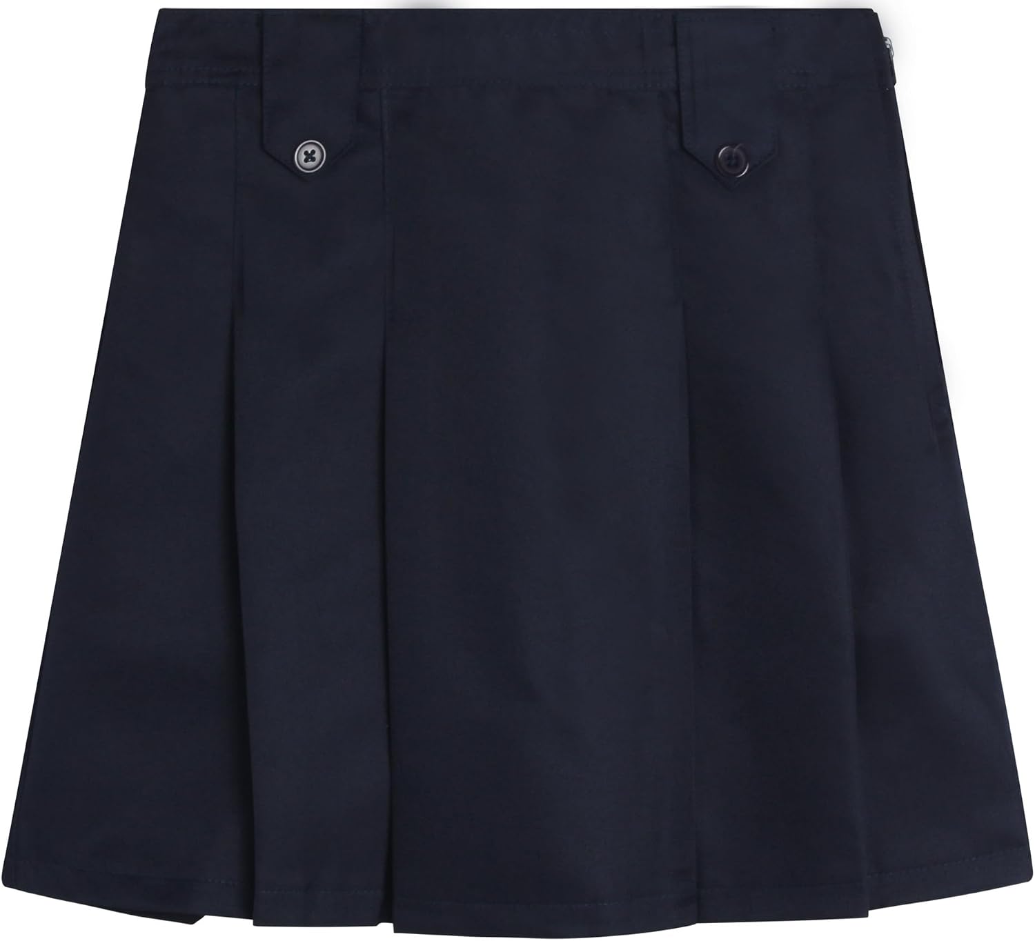Girls Uniform Skort 2 Pack Twill School Uniform Scooter Skirt | Soft Breathable Weave, Hidden Shorts and Elastic