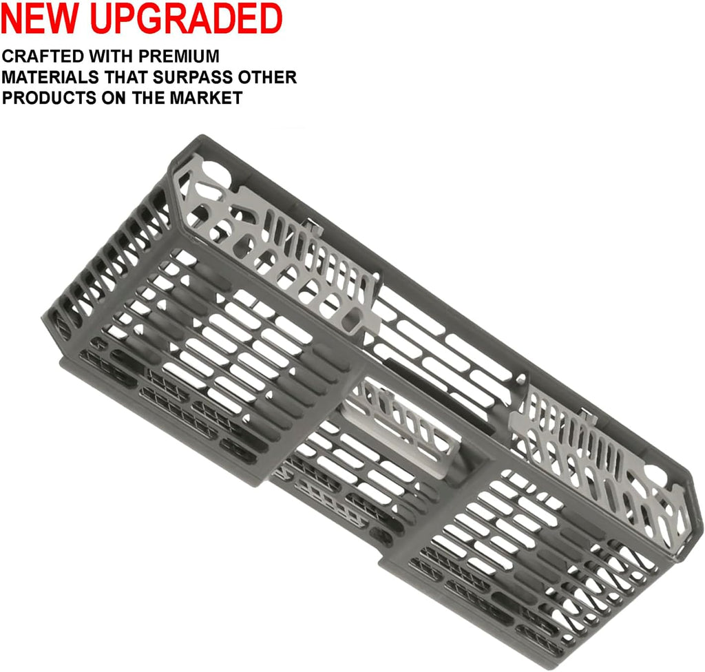 Upgraded Dishwasher Silverware Basket Compatible with GE GDT625PGJ5BB GDT625PGJ5WW GDT625PSJ5SS GDT545PSJ6SS GDF510PGJ6BB GDF510PGJ6WW GDF510PMJ6SA GDF510PSJ6SS GDF520PGJ6BB GDF520PGJ6CC GDF520PMJ6ES