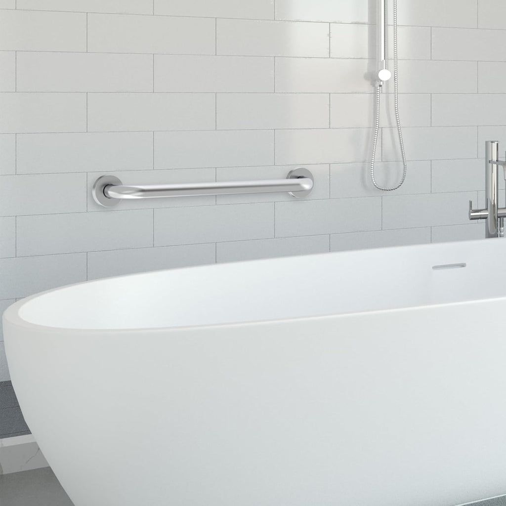 16 Inch Grab Bars for Wall Brush Nickel, Safety Shower Grab Bars for Seniors Elderly Handicapped, Handicap Grab Bars