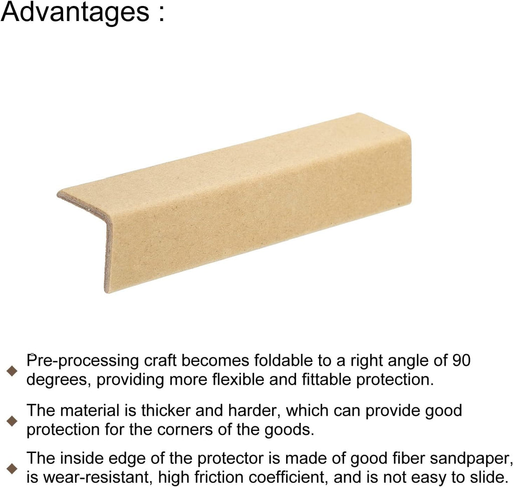 Adjustable Cardboard Corner Protector Package Frame Protectors l Shaped 80x30mm Thick 3mm for Art, Packing, Shipping