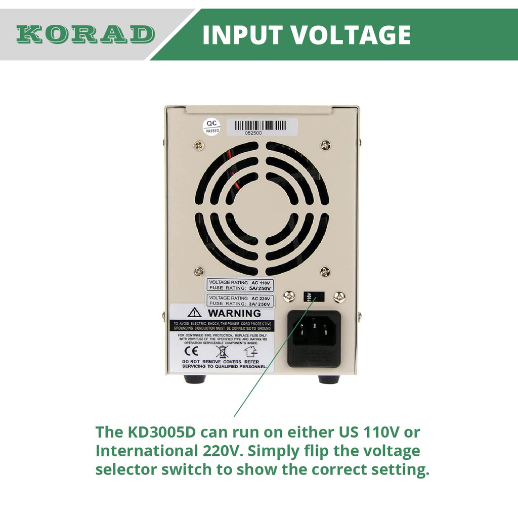 KORAD KD3005D - Precision Variable Adjustable 30V, 5A DC Linear Power Supply Digital Regulated Lab Grade…