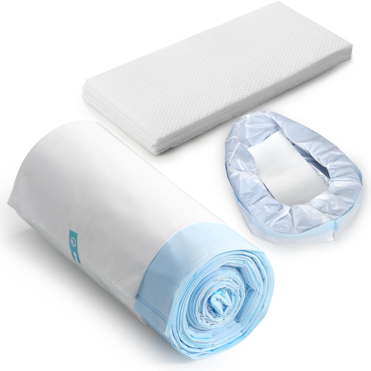 Bedpan Liners with Super Absorbent Pads 20 Packs Disposable Commode Liners Bed Pan Liners with Pulling String