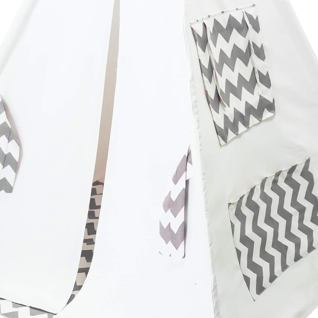 Boys Teepee Tent for Kids Teepee Baby Teepees for Boys Girls Baby Kids Tent Indoor Tepee Grey Chevron Tepees Toddler