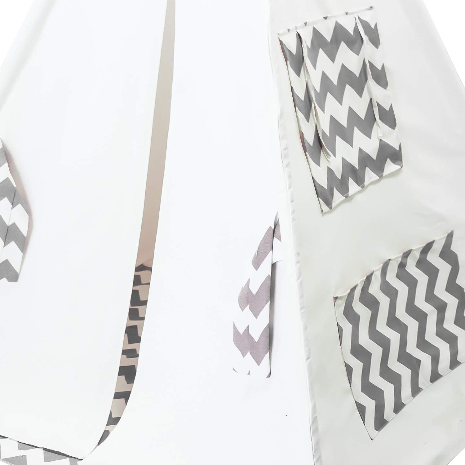 Boys Teepee Tent for Kids Teepee Baby Teepees for Boys Girls Baby Kids Tent Indoor Tepee Grey Chevron Tepees Toddler