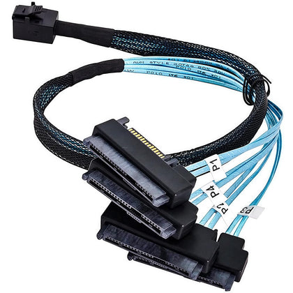 SFF-8643 to 4X SFF-8482 SAS Forward Breakout Cable 0.5m, 12Gbps