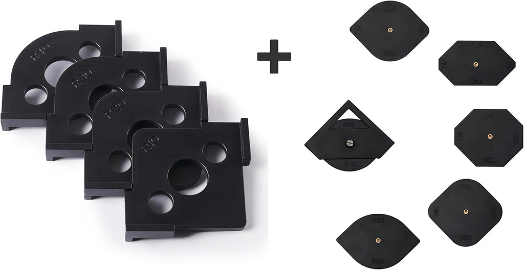Pack of 9 Radius Jig Router Templates Corner Radius Routing Templates,Routing Rounded Corners Router Bit Templates
