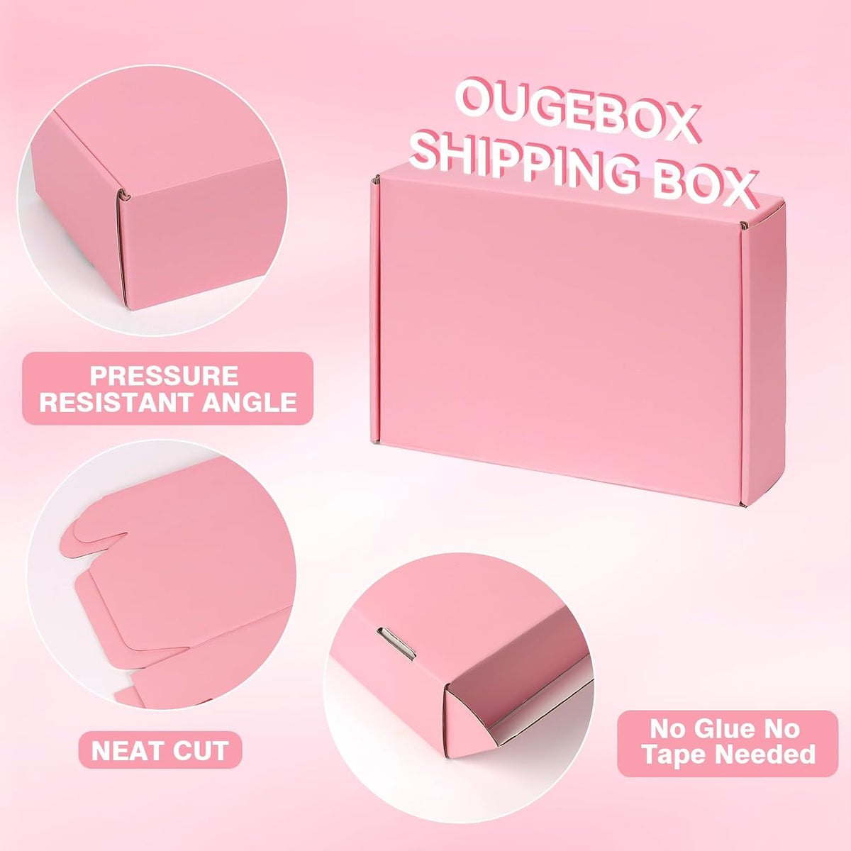 6x4x1.6 Pink Shipping Boxes for Small Business, 50 Pack Small Shipping boxes, Corrugated Cardboard Boxes for Shipping