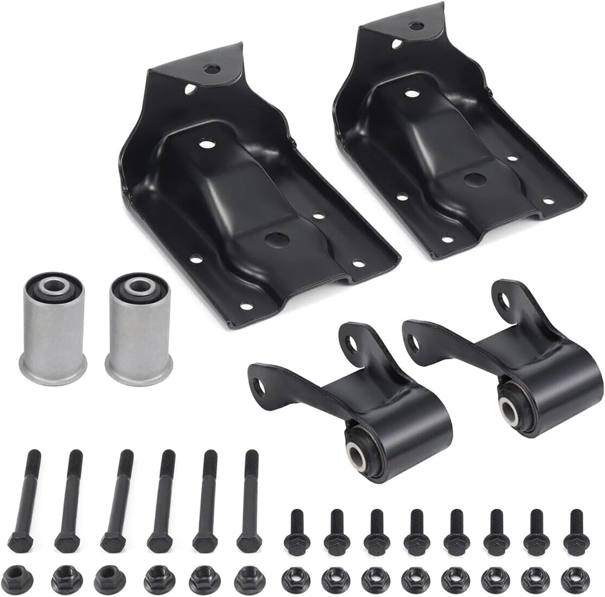 722-006 722-032 Rear Leaf Spring Hanger Bracket Shackle Kit For 1999-2015 Chevy Silverado GMC Sierra 1500 for 2007-2009 Cadillac Escalade/GMC Yukon