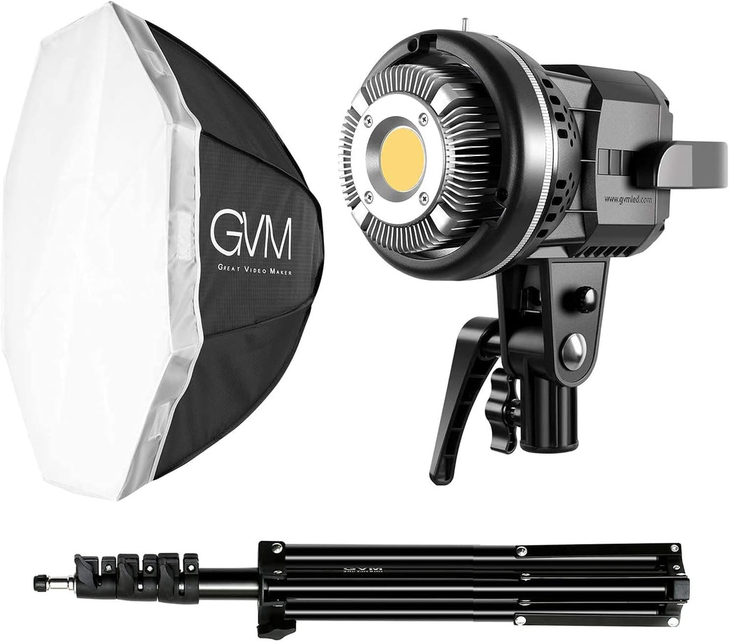 GVM 80W Softbox Lighting Kit with APP Control, Professional Studio Photography Lighting with Digital Display, LED