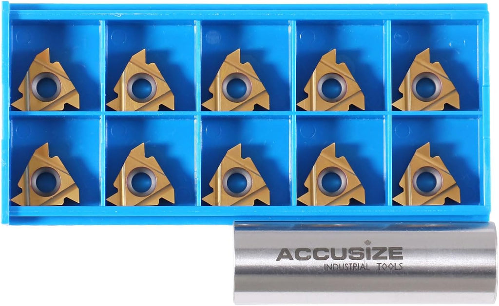 Accusize Carbide Threading Inserts, 16ER AG60 TiN, 2652-0025