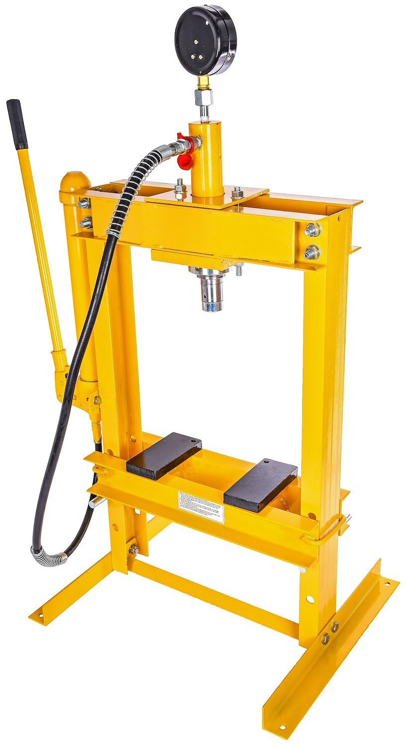 Hydraulic Shop Press with Pressure Gauge [10-Ton]
