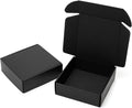 6x6x2 Inch Small Black Shipping Boxes 25 Pack Corrugated Cardboard