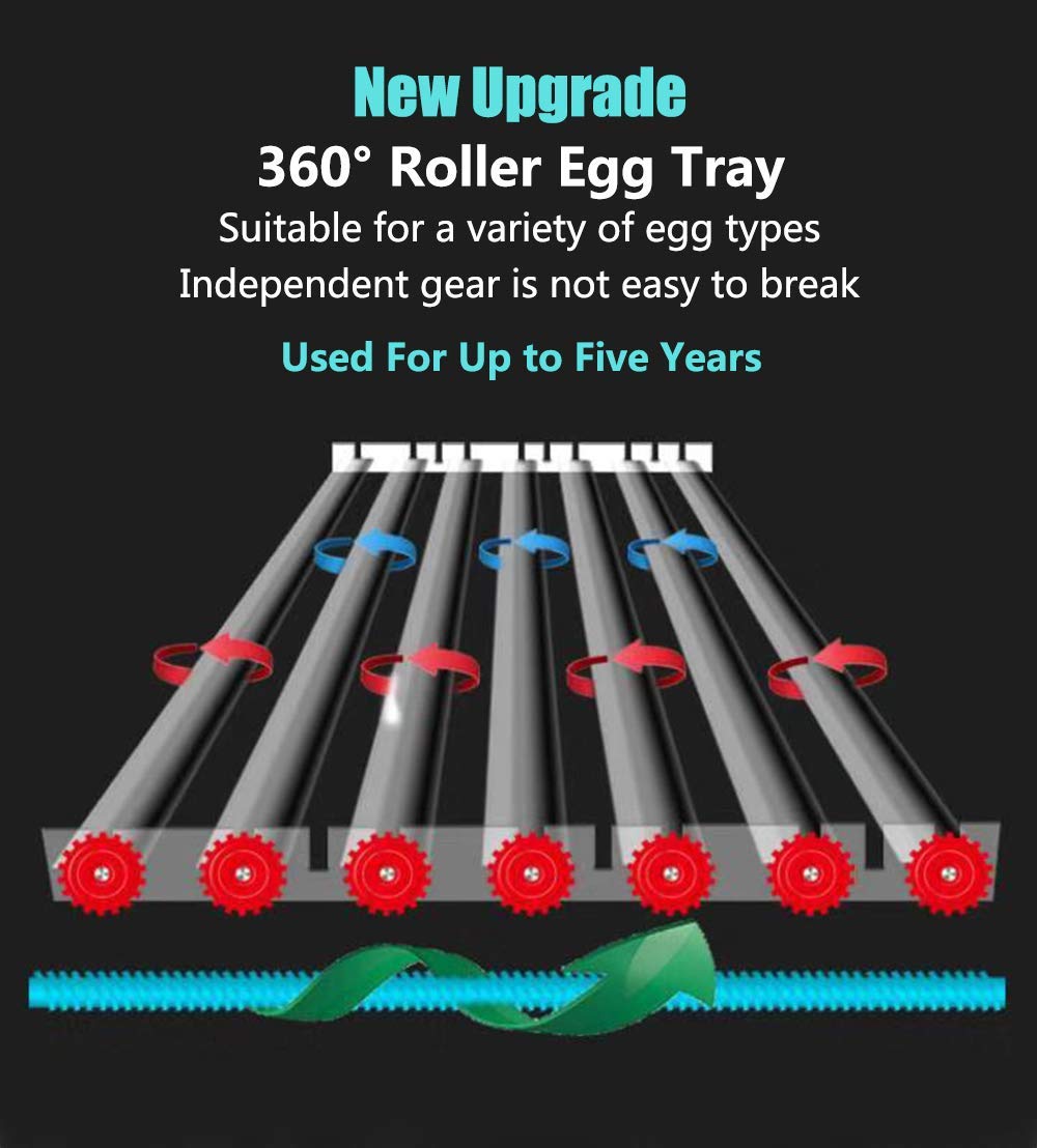 Automatic Egg Incubator 150~180 Egg Incubator Digital Automatic Hatcher with Egg Turning for Chickens Ducks Goose Birds
